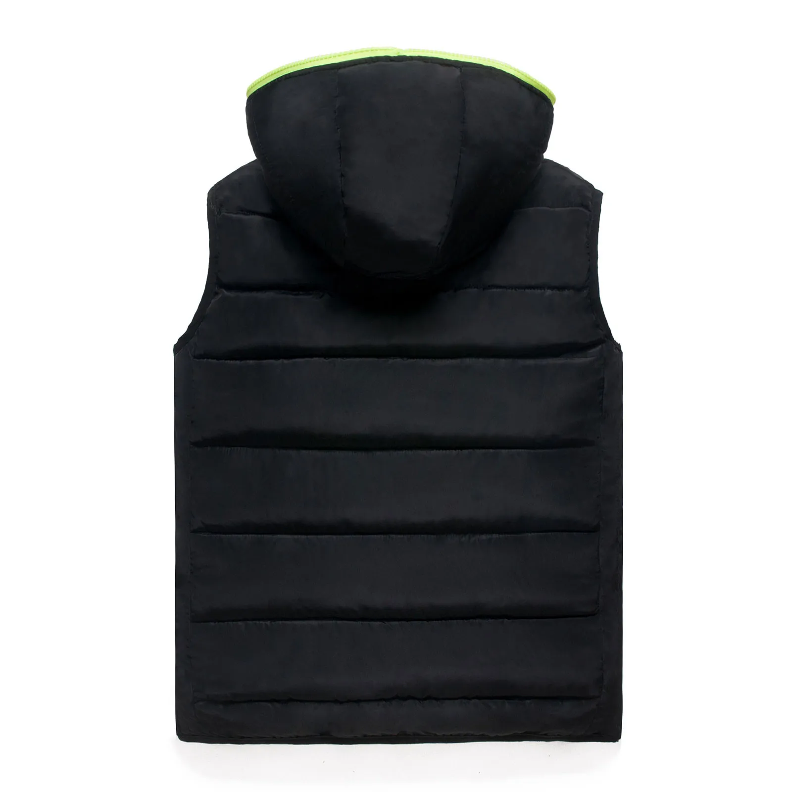 

top selling 2021 Men's Autumn Winter Zipper Fashion Pure Color Waistcoat Vest Top hooded Coat Support Wholesale Dropshipping