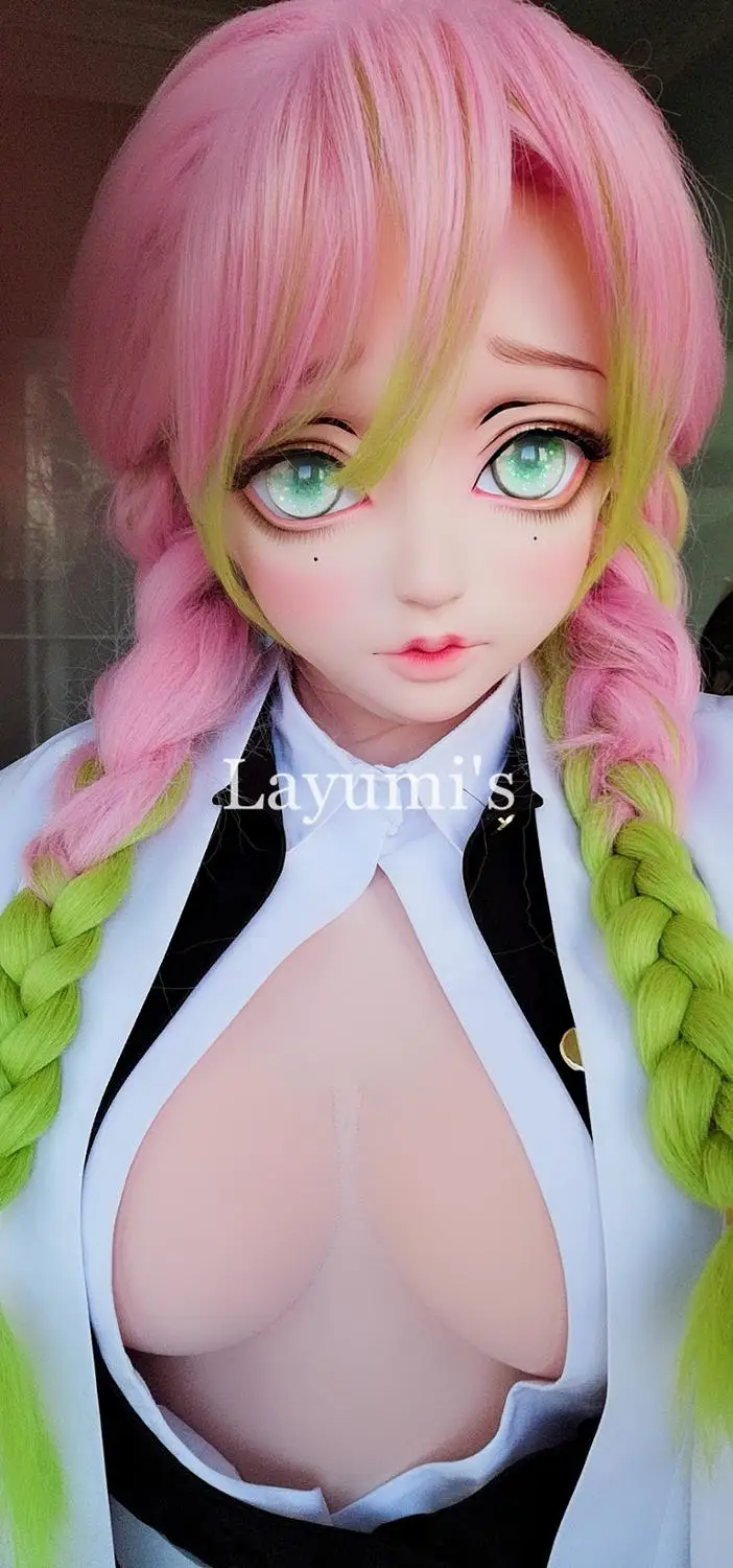 (XZX-04) силиконовая резиновая аниме-маска Kigurumi ручной работы с полуголовой для