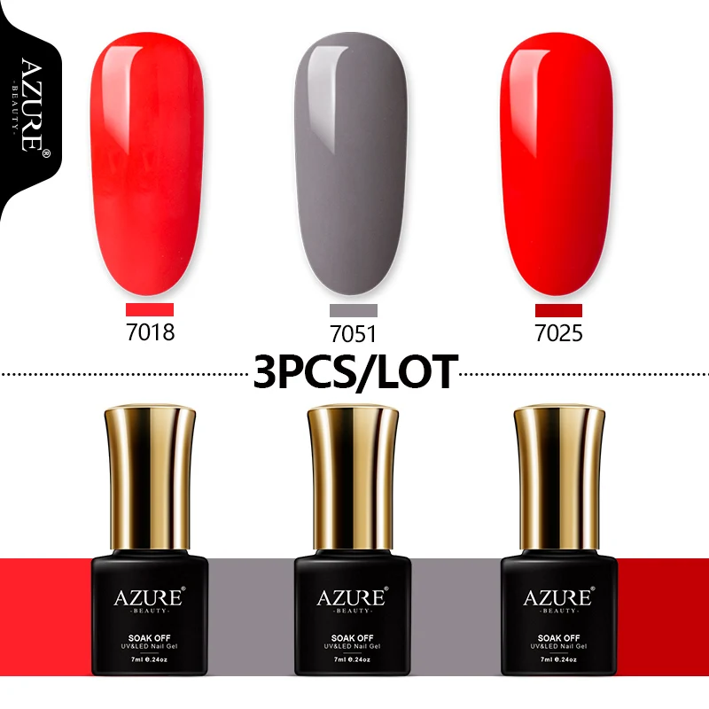 AZURE BEAUTY Гель-лак для ногтей Гель-лак UV Led Soak Off 4 шт./лот Гибридный лак комплект гель-лака Vogue лазурный гель лак-эмаль для ногтей - Цвет: 12
