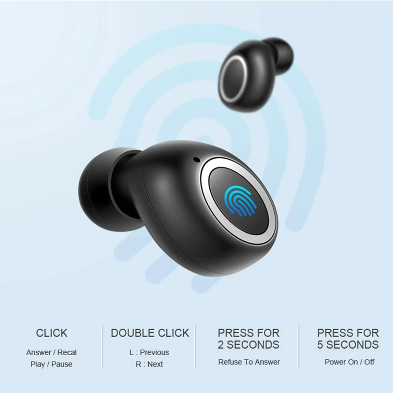 Беспроводная Bluetooth 5 0 гарнитура Мини беседа невидимая Музыкальная универсальная