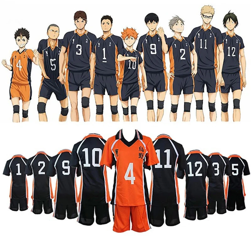 

Anime Haikyuu Volleyball Jersey Cosplay Costumes Halloween Boy's Clothes Sportwear