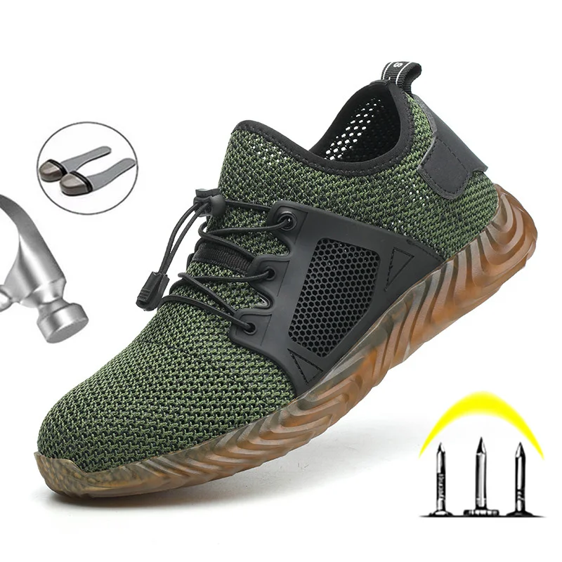 

Men Boots Steel Toe Safety Shoes Breathable Men Shoes Puncture-Proof Outdoor Sneakers Work Safety Boots Free Shipping Work Shoes
