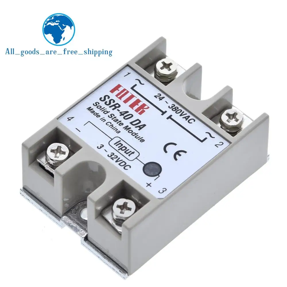 Твердотельные реле SSR-10DA SSR-25DA SSR-40DA 10 А 25 А 40 А 50 а фактически 3-32 В DC до 24-380 В AC SSR 10DA 25DA 40DA 50DA