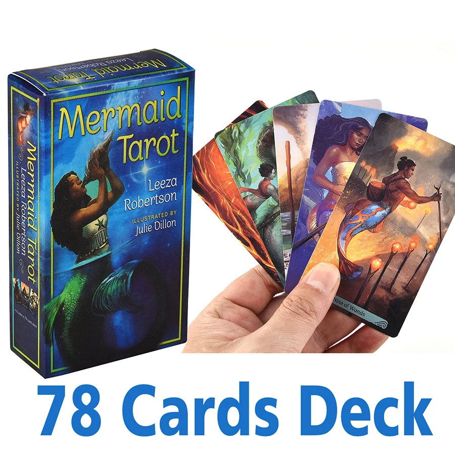 Русалка Таро колода 78 карт гадания карточная игра с руководством|Карточные игры|