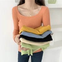 2021 winter tops for women pullover jumper pull femme hiver truien dames autumn u neck sweater knitted fashion womens sweaters