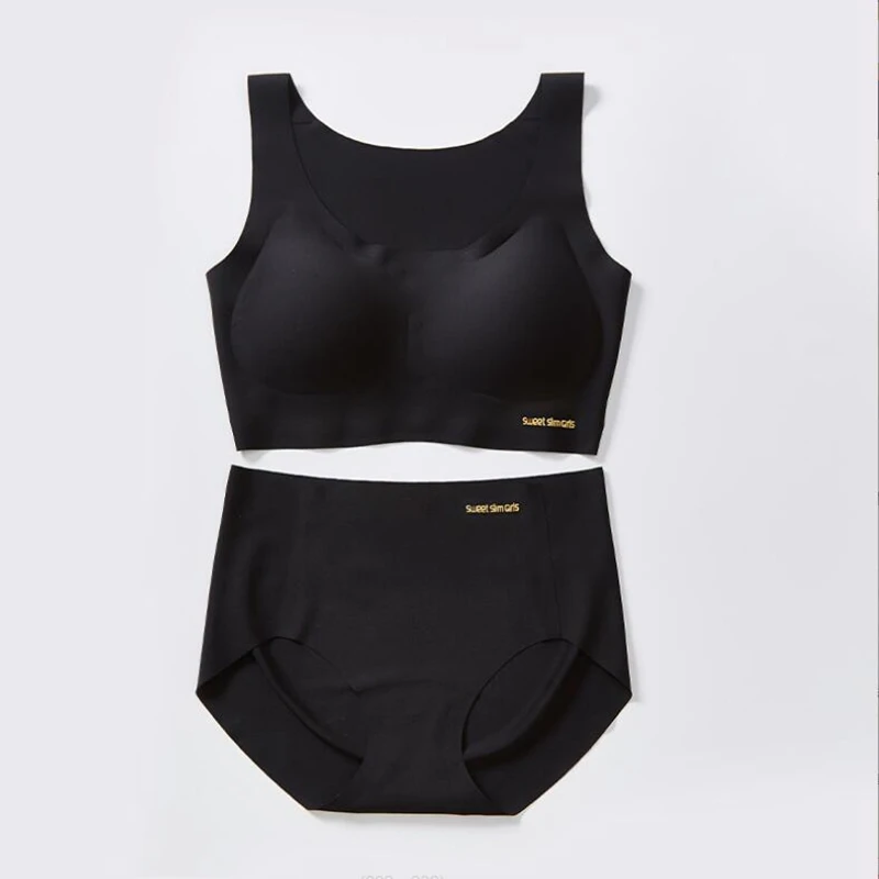 Комплект женского Бесшовного нижнего белья с бюстгальтером пуш-ап | Женская