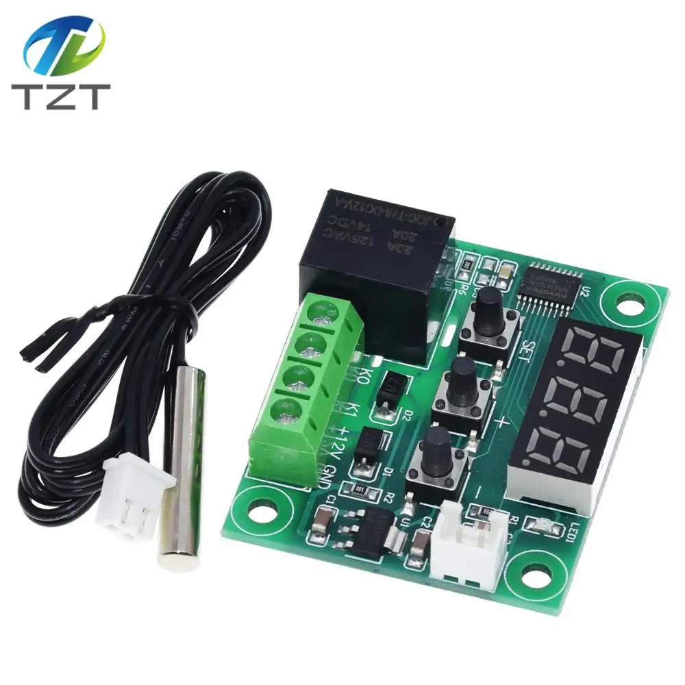 Цифровой термостат TZT 12 В постоянного тока W1209 термометр с переключателем