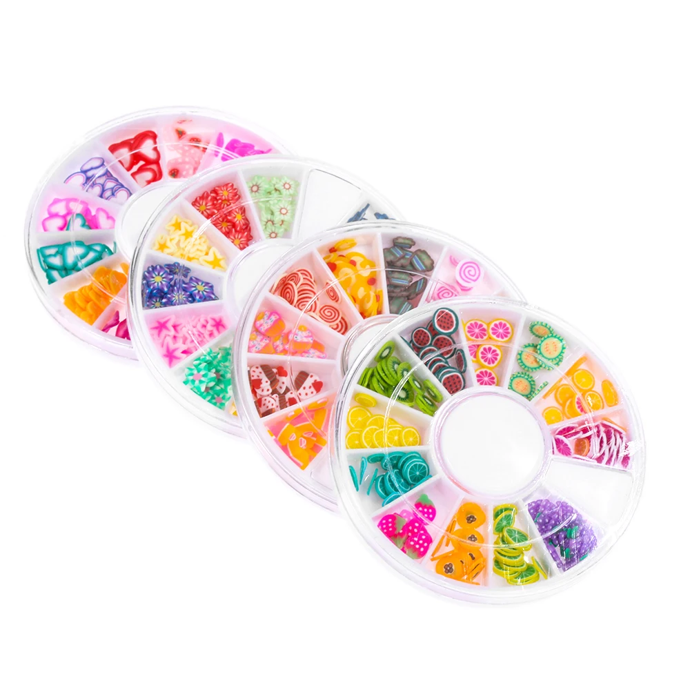 1 колесо 3D Полимерная глина фруктовый патч для ногтей фруктовые Ломтики