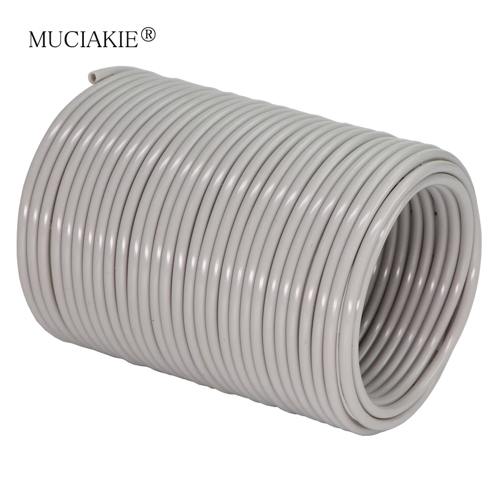 MUCIAKIE 1/4 ''Micro PVC садовый шланг для полива воды 4/7 мм серовато-белая труба трубы