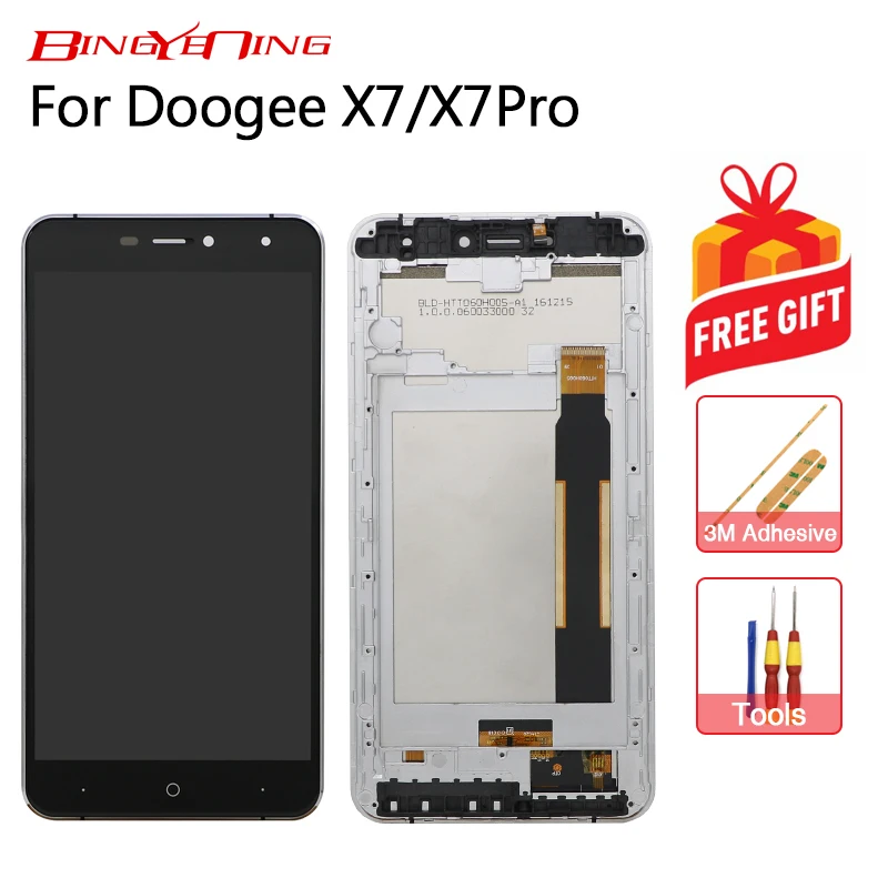 BingYeNing новый оригинальный Для Doogee X7/X7pro сенсорный экран + ЖК дисплей рамка Замена