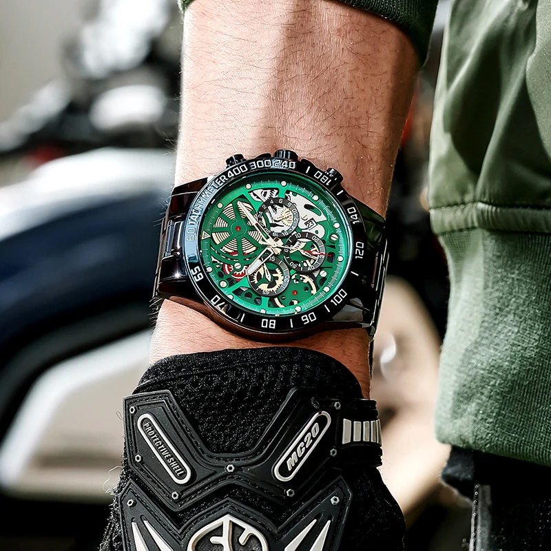 

2021 New Men's Watch WISHDOIT Top Brand Luxury Stainless Steel Waterproof Quartz Watch Men's Sports Clock Male Relogio Masculino