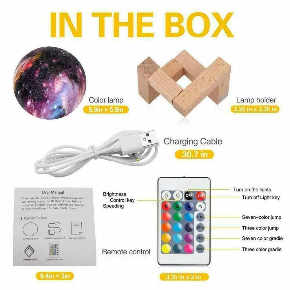 

3D Creative Starry Sky Pat Light PVC Material Moon Night Light USB Charging Bedroom Decorative Lighting