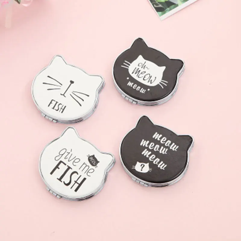 Мини зеркало карманное в форме кошки кролика косметические зеркала Портативное