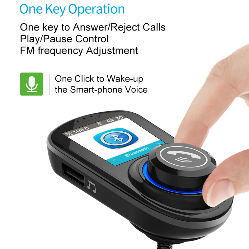 G-45 Автомобильный MP3-плеер с Bluetooth 5,0, fm-передатчик, автомобильный bluetooth-комплект, ручная работа,, напряжение батареи 1,8 дюйма, HD цветной экран