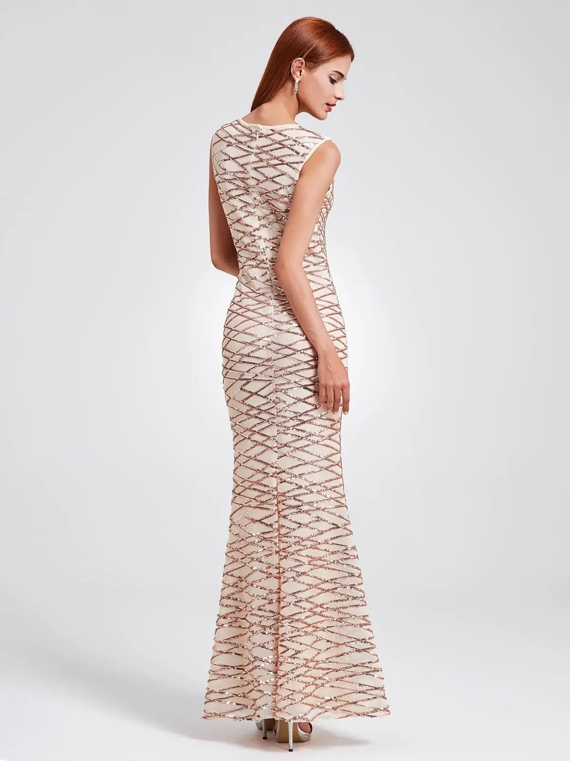 Вечернее платье Русалка длиной до пола 2020 сексуальный Совок без рукавов