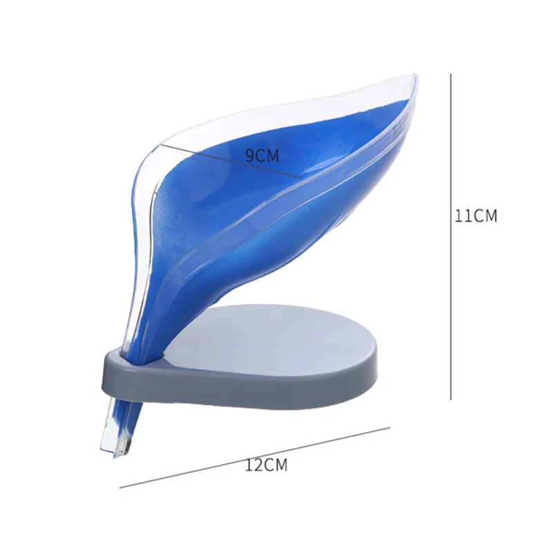 

Leaf-shaped soap box dishwashing brush storage tray silicone non-slip drainage bathroom soap holder kitchen supplies