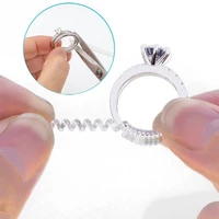 diy tightener reducer jewelry parts protection transparent spring rope ring size adjuster resizing tools vintage spiral based