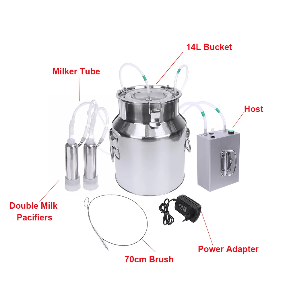 14л Модернизированный доильный аппарат с двойной головкой для козьей коровы
