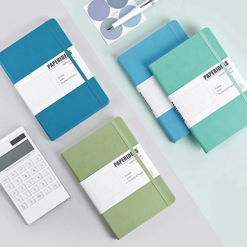 

Hardcover A5 Kawaii Journals Dot Notebook 188 Page 100gsm 5.7x8.2inch Retro Diary Bandage Candy Color Journal Notepad Agenda