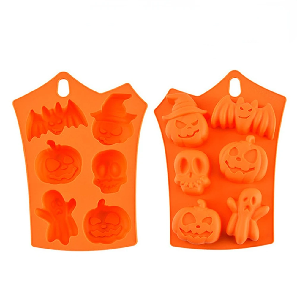 

Hot Halloween Silicone Cake Mold Biscuit Chocolate Mould Wizard Hat Skull Pumpkin Shape Baking Tool Pastry Molds Bakeware