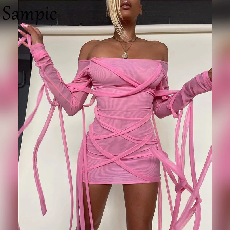 Sampic Модные Белые и розовые туфли Пикантная Женская летняя обувь из сетчатого