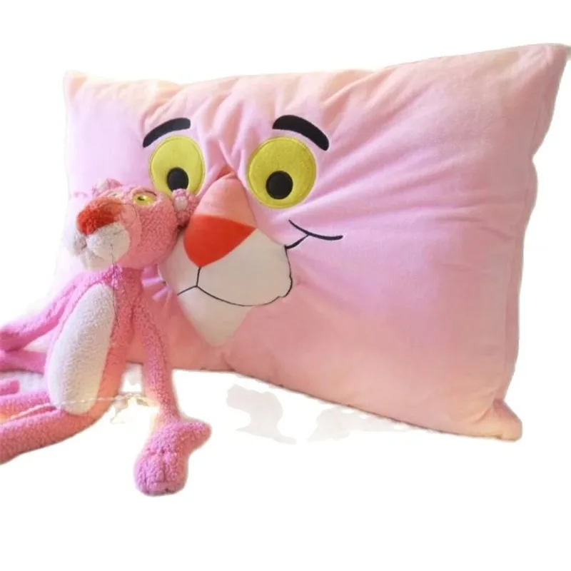 

NEW Sale Super Cute Leopard Pink Panther Plush Toy Pillow Case Stuffed Animal Doll Birthday Gift For Kids Love Present