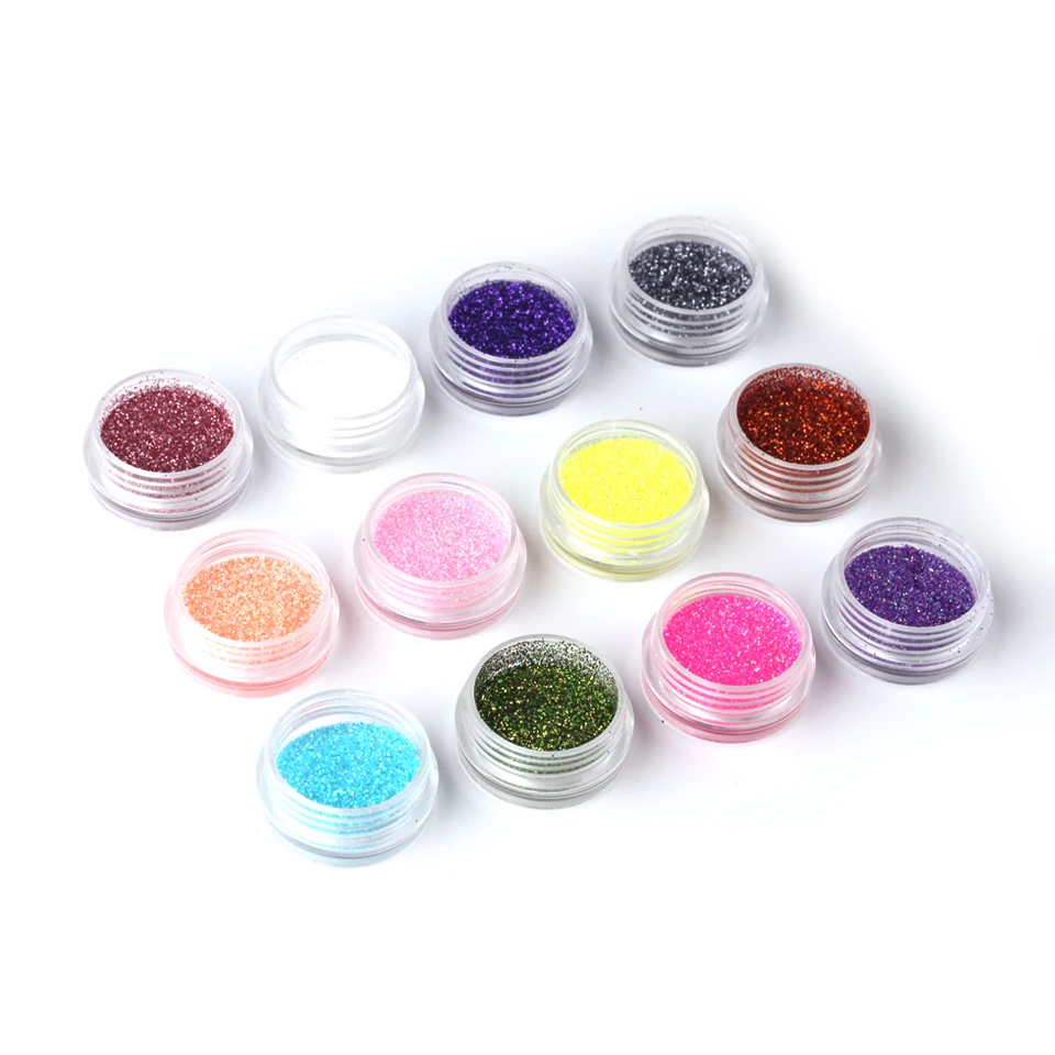 Новинка блестящий лазерный Серебряный Хром порошок для ногтевого дизайна 12 шт. |