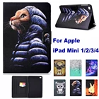 Чехол-подставка для Apple iPad Mini 1234, iPad mini4, mini5, с модным рисунком и отделением для карт