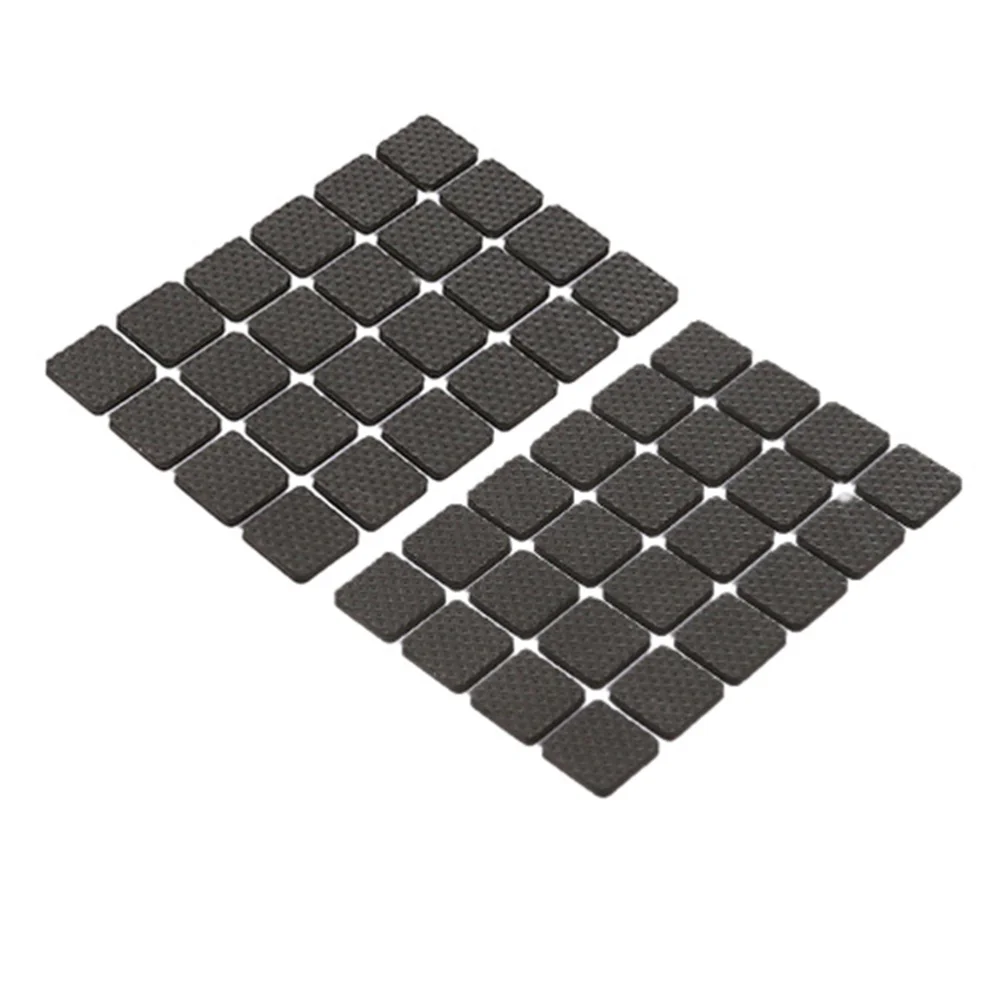 

12pcs Table Mat Non-Slip Self-adhesive Pads Floor Silent Protectors Feet Cover for Furniture Table Chair 4.5x4.5cm (Square Black