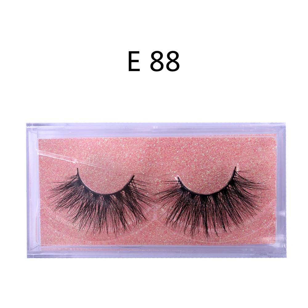 WOWANGEL 1 пара коробка длинный крест 25 мм высокая жесткость норка макияж натуральный