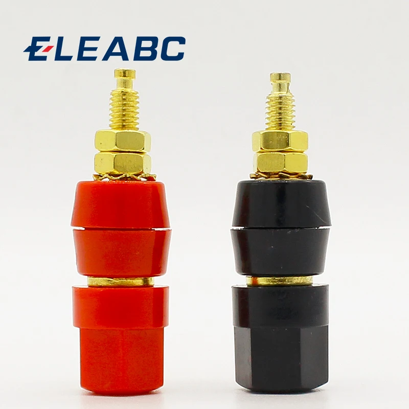 

1pair(black+red) Terminals Red Black Connector Amplifier Terminal Binding Post Banana Speaker Plug Jack