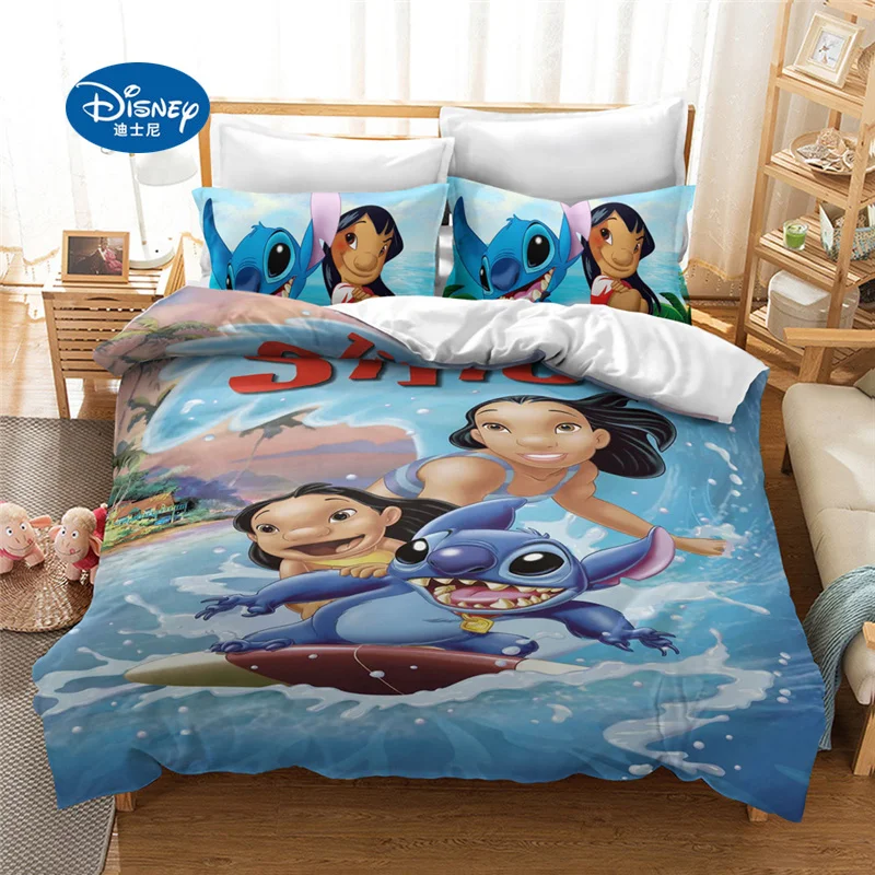 Disney Lilo и стежок Комплект постельного белья пододеяльник декор для спальни детей