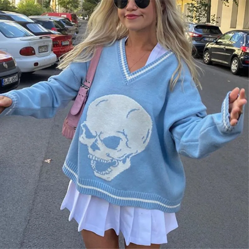 

2021 Trendsetter Top Loose Sweatershirts Black Blue Sweatshirt Women