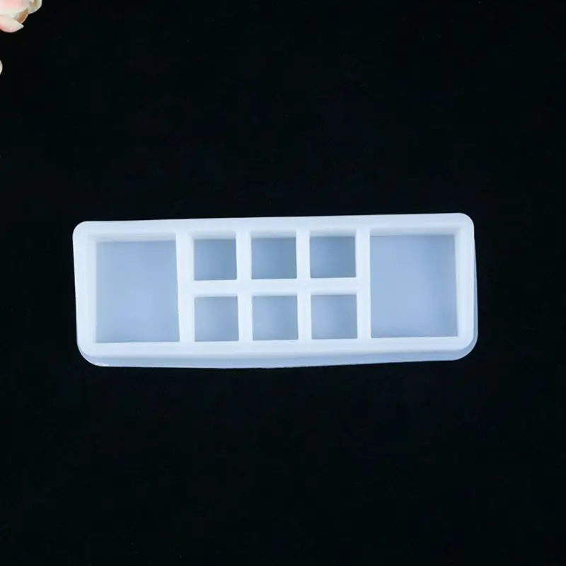 

Crystal Epoxy Resin Mold Square Lattice Lipstick Storage Casting Silicone Mould
