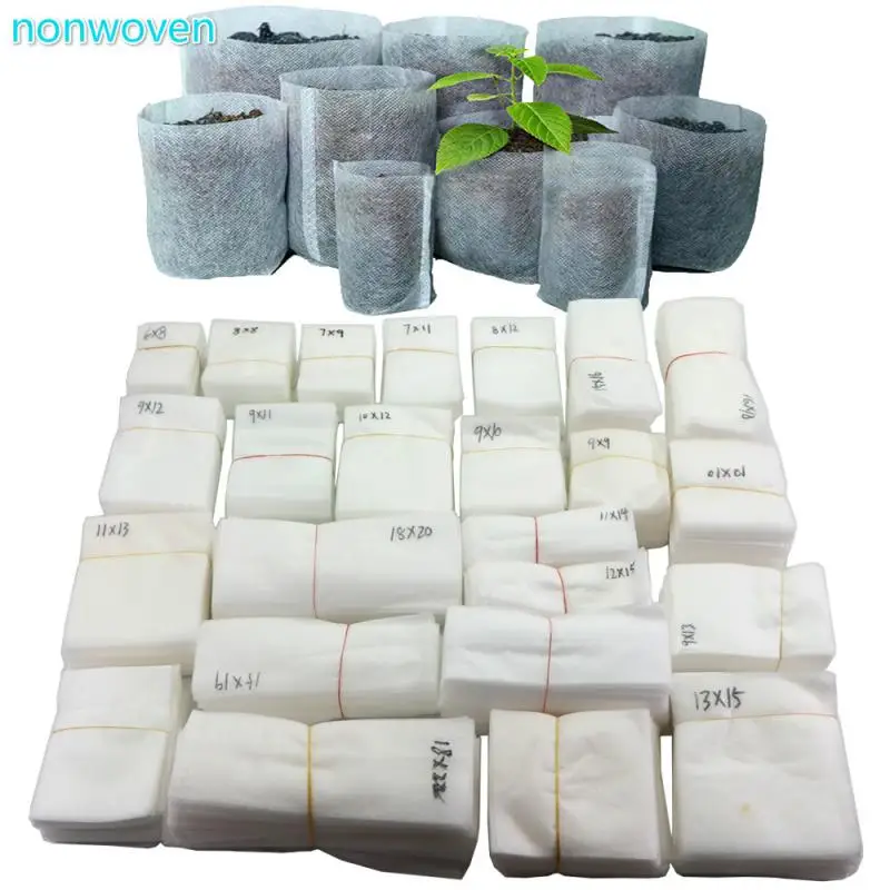 

Biodegradable Nonwoven Fabric Nursery Plant Grow Bags Seedling Growing Planter Planting Pots Garden Eco-Friendly Ventilate Bag