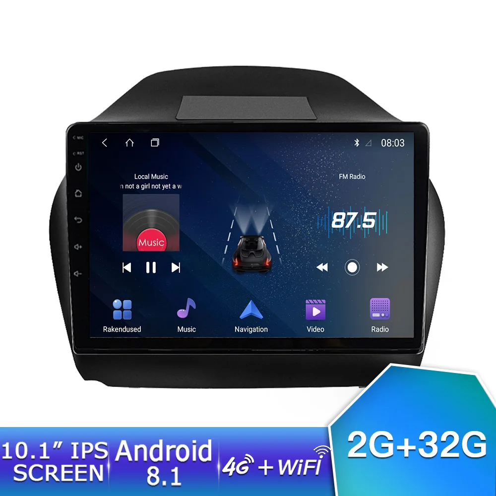 10.1inch 2G 32G 4G Ekiy " ips Android 9,0 не 2 Din Автомобильный мультимедийный плеер авторадио стерео для hyundai IX35 2010- gps навигация MP3 MP4 MP5 - Цвет: 10.1inch 2G 32G 4G