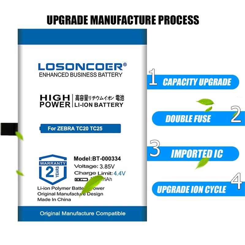 100% новый аккумулятор LOSONCOER 3500 мАч для ZEBRA TC20 TC25 BT 000334|Аккумуляторы мобильных