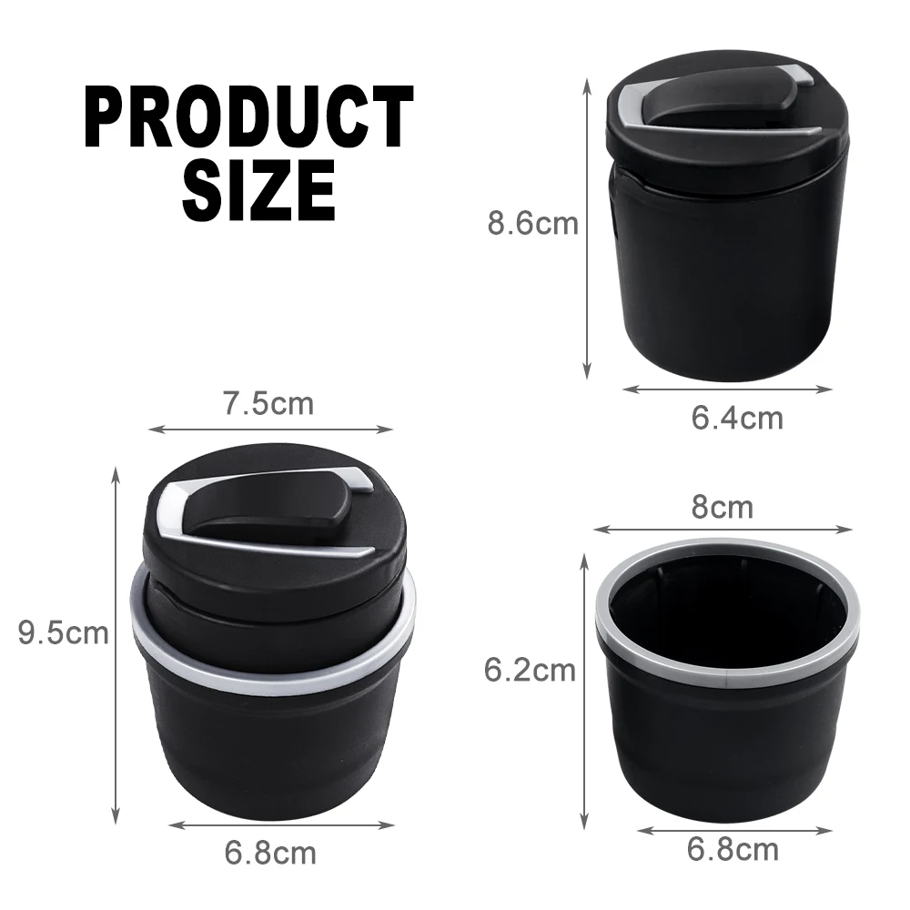 Car Ashtray Cigarette Smoke Holder Portable Storage ST Logo Badge For Ford Focus 2 3 FIESTA Kuga FUSION ESCAPE EDGE Mustang |