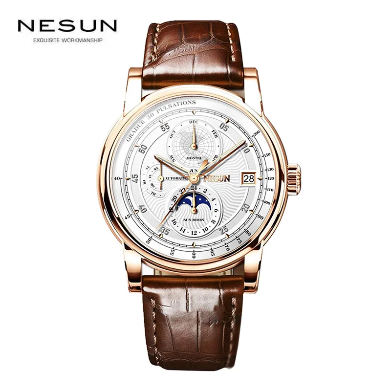 Seagull ST16K3 AAA автоматические мужские часы NESUN Switzerland Роскошные брендовые