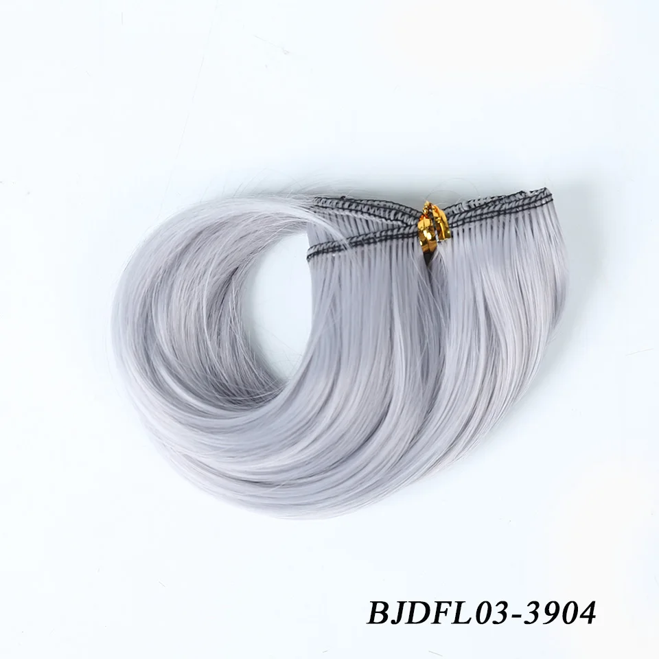 Bybrana Черный Коричневый Серебряный Многоцветный 15*100 см Парики BJD SD волосы для кукол DIY - Цвет: 3904
