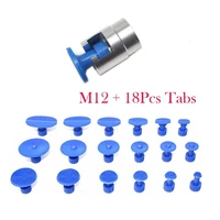 car aluminum alloy dent repair puller head adapter screw tips for slide hammer and pulling tab m10 and 18pcs glue tabs