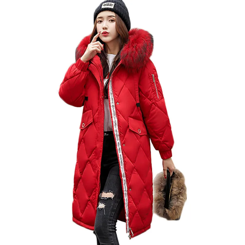 2019 New Fashion Slim Women Winter Jacket Cotton Padded Warm Thicken Ladies Coat Hooded Long Coats Parka Womens Jackets