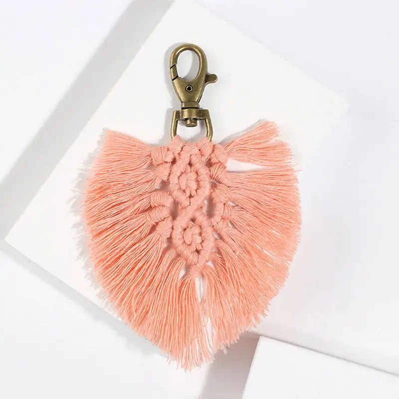 

2021 New Tassel Keychains for Women Boho key Holder Keyring Macrame Bag Charm Car Hanging Jewelry Gift for friends