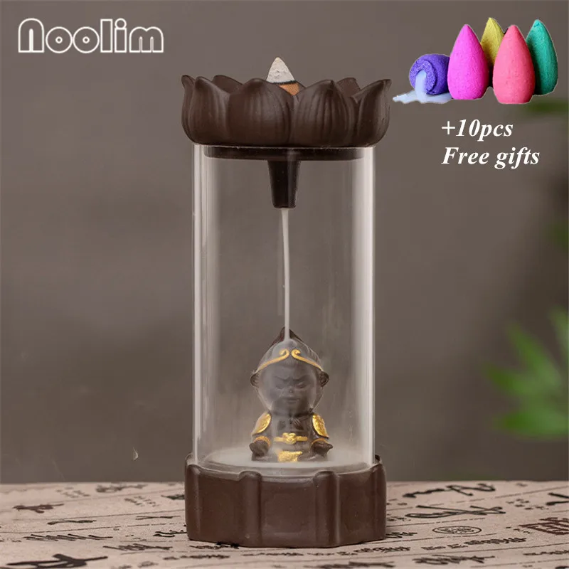 Фэн шуй курильница Обезьяна Король водопад с акриловым ветрозащитным покрытием