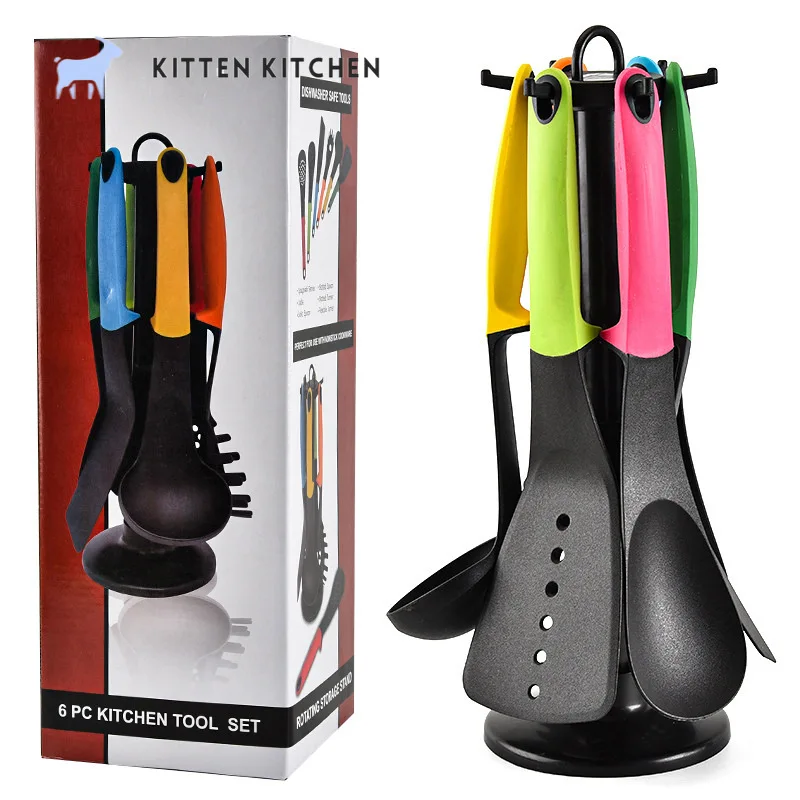 

nylon kitchenware 6-piece set non-stick cooking spatula household cooking set kitchen accessories Utensils for kitchen tools
