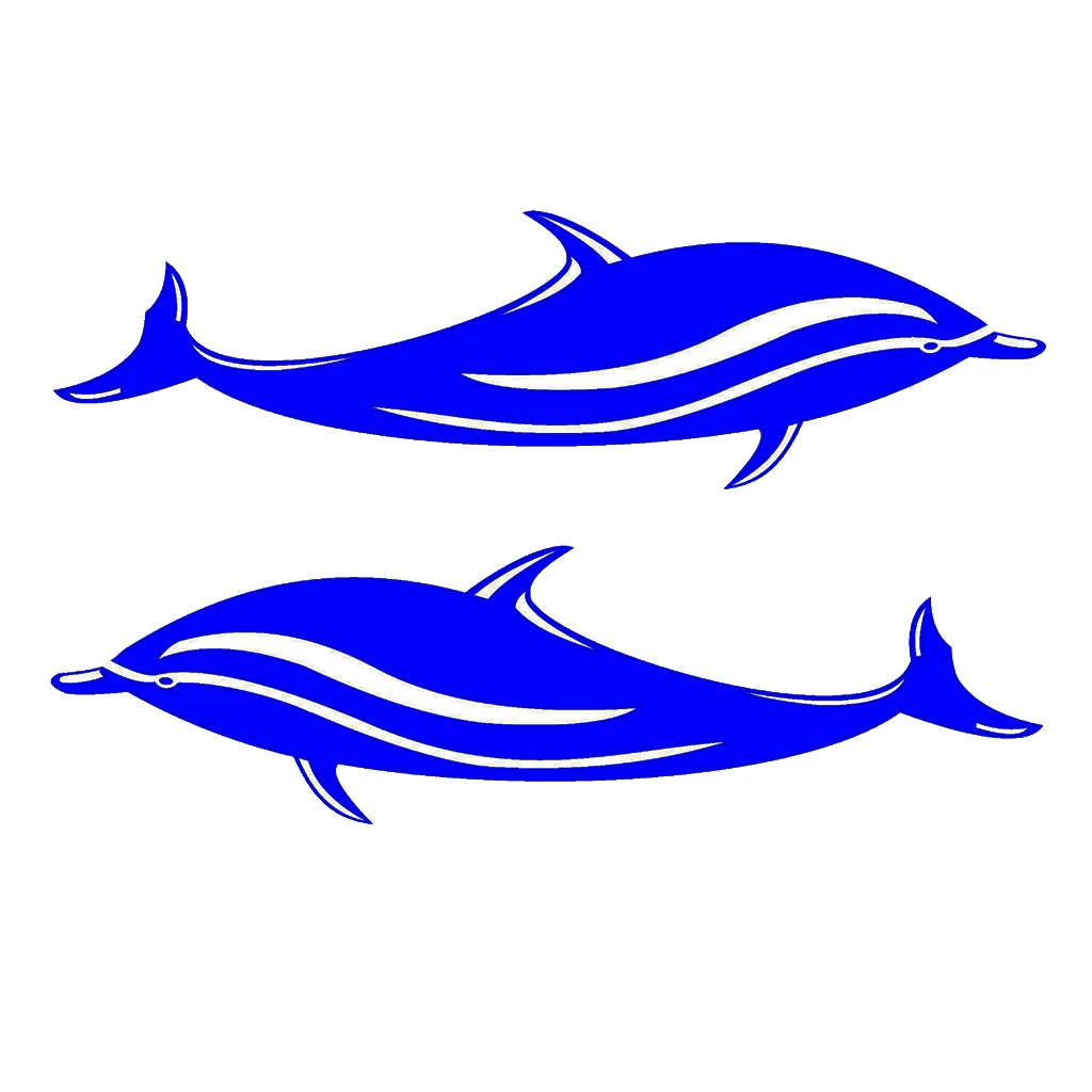 

2 Vinyl Decals with Dolphins for Car, Boat, Bathroom, Window, Wall