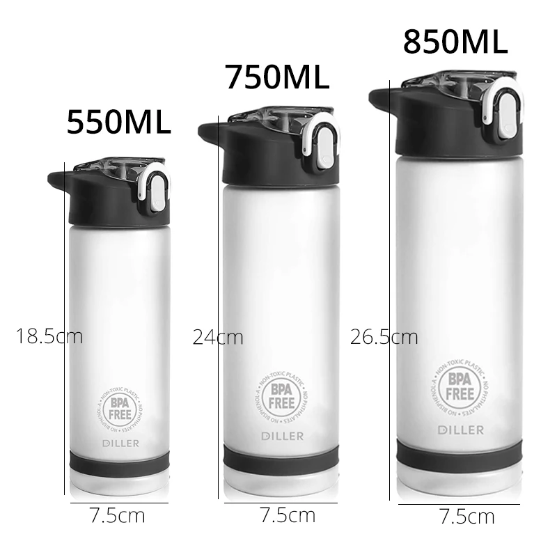 Спортивная бутылка для воды с трубочкой защита от утечки без бпа Тритан легкий