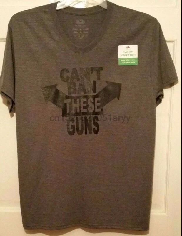 Мужская футболка серая фрукты ткацкого станка Cant Ban This guns Print Vneck S NWT M |