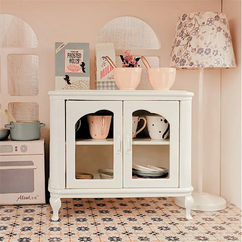 aizulhomey metal storage cabinet for dolls 16 mouse house furniture cupboard kitchen ob11 bjd lol blyth accessories kids toys free global shipping