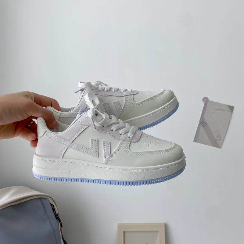 

Women's Shoes 2022 Spring Discoloration White Shoes New Versatile Korean Style Casual Student Sports Flats White Sneaker Women